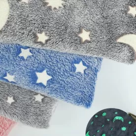 Flannel luminous fabric